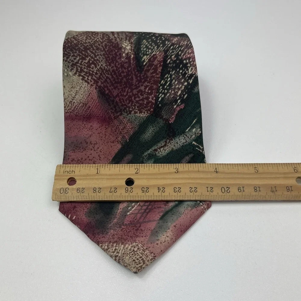 Vintage Principe‎ Tie Waterfloral Watercolor Floral Abstract Polyester 3.5